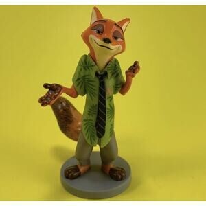DISNEY ZOOTOPIA NICK WILDE FOX MINIATURE PVC FIGURE MINI FIGURINE CAKE TOPPER